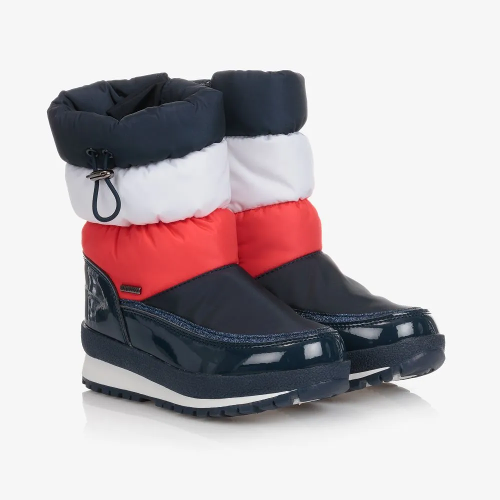 Girls Navy Blue Snow Boots