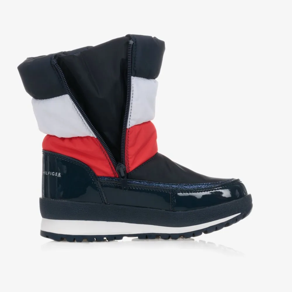 Girls Navy Blue Snow Boots