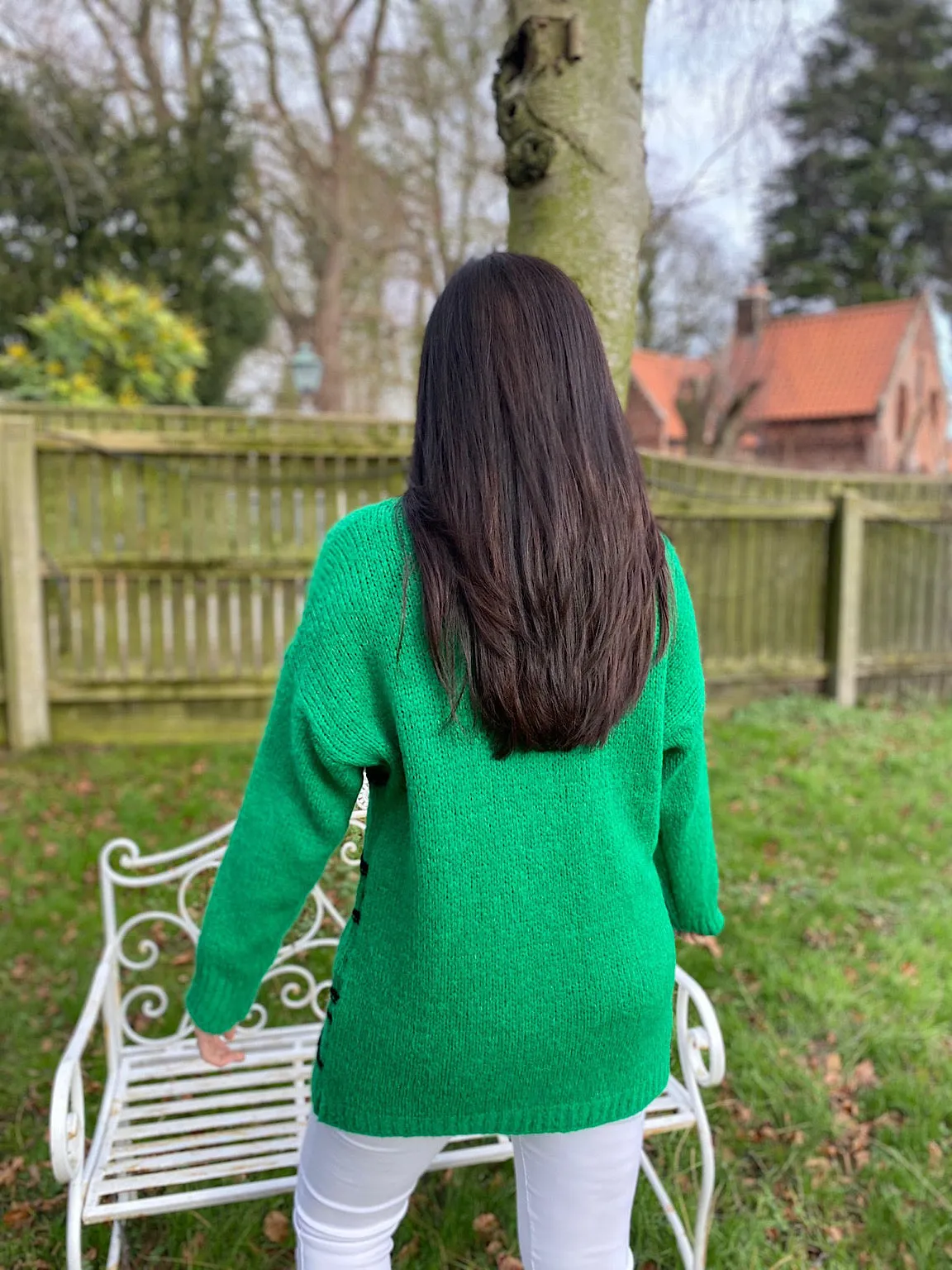 Green Stripe Patterned Jumper Dina