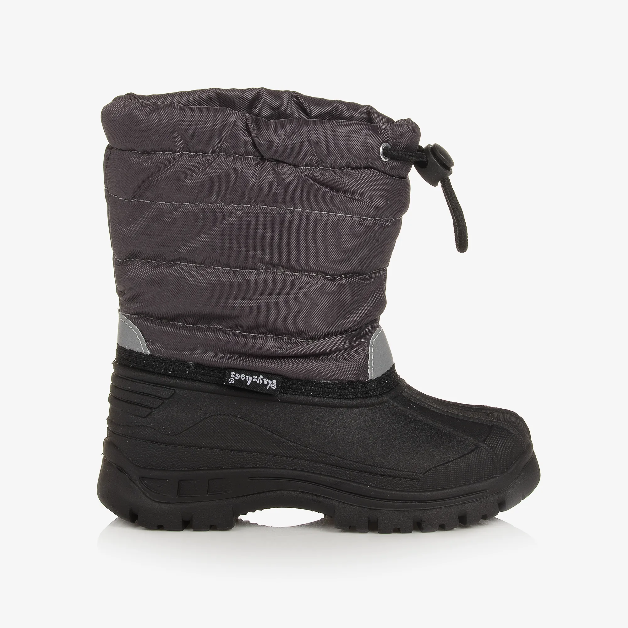 Grey & Black Snow Boots