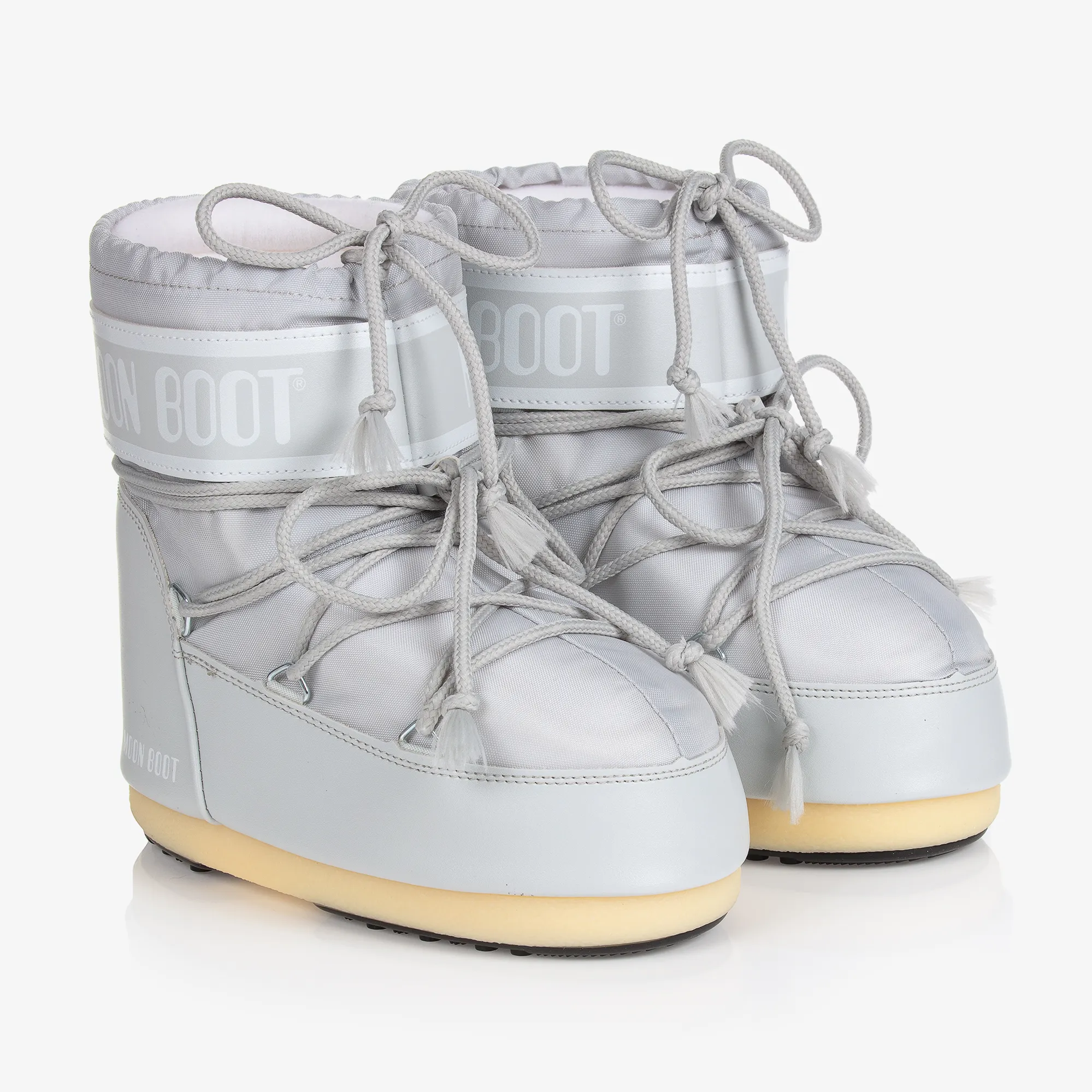 Grey Icon Short Snow Boots