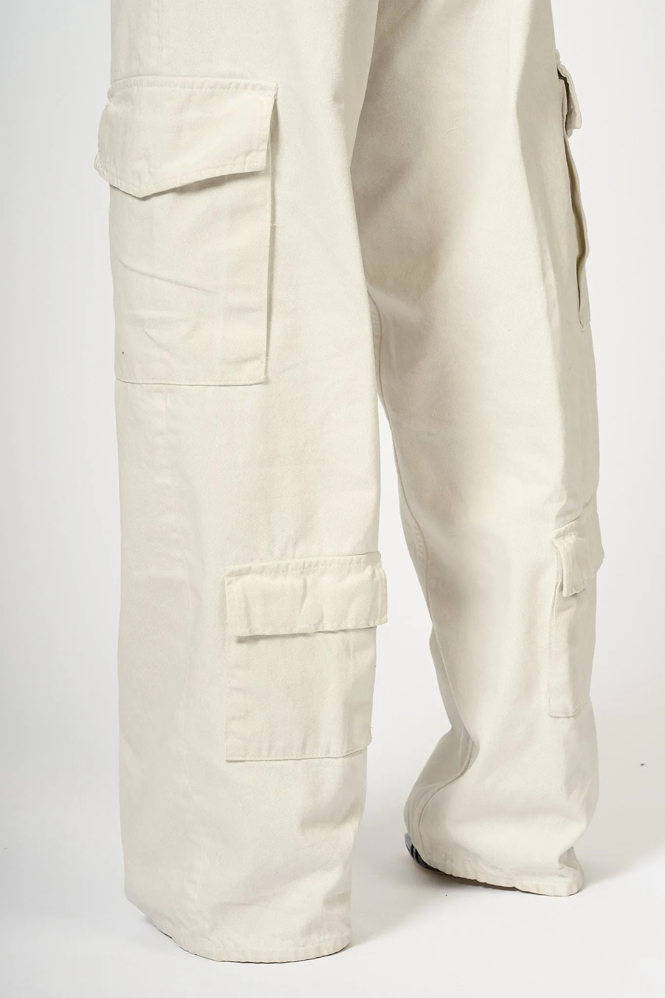 Haikure Jeans Cargo Bianco Donna