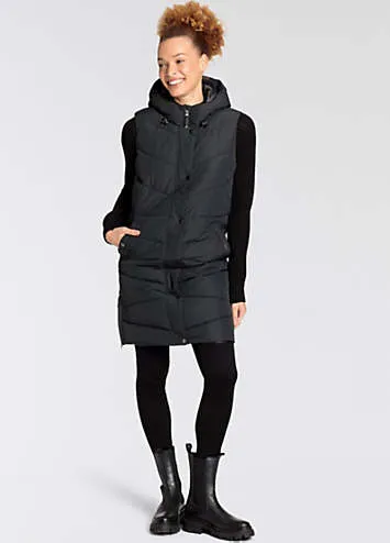 Hooded Quilted Gilet by Polarino | Look Again