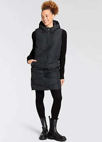 Hooded Quilted Gilet by Polarino | Look Again