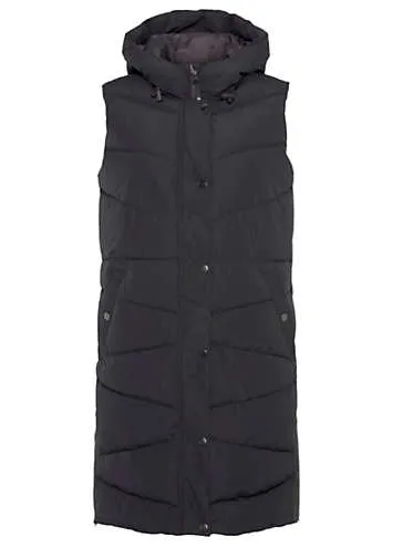 Hooded Quilted Gilet by Polarino | Look Again