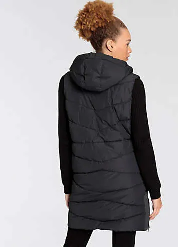 Hooded Quilted Gilet by Polarino | Look Again