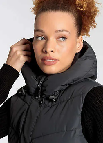 Hooded Quilted Gilet by Polarino | Look Again