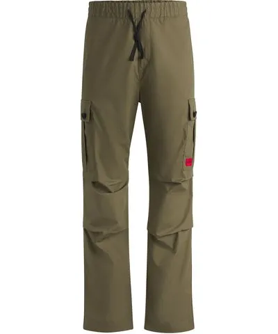 Hugo Regular-fit cargo trousers in ripstop cotton