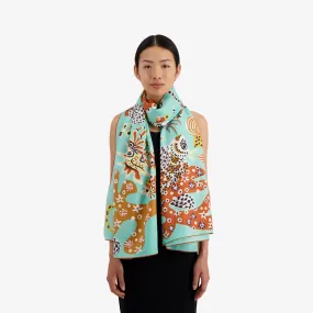 INOUI EDITIONS - JARDIN DE SIRENES COTTON/SILK SCARF