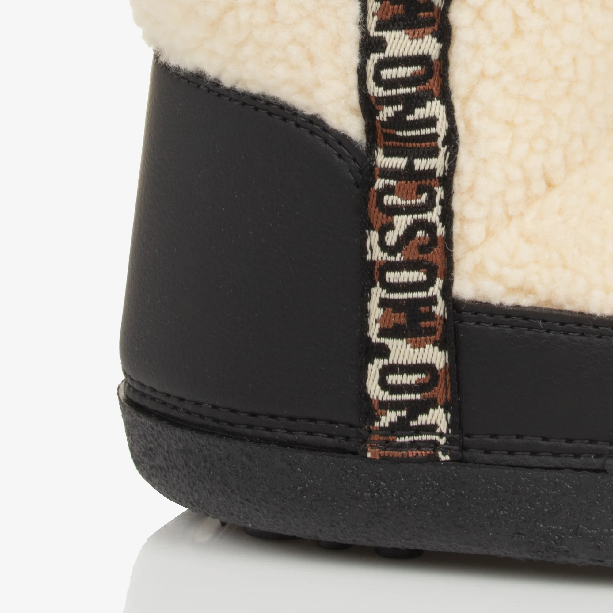 Ivory Sherpa Fleece Snow Boots