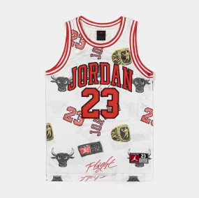 JDN 23 AOP Tank Grade School Jersey (Sail/Red)