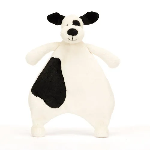 Jellycat, Black & Cream Puppy Comforter