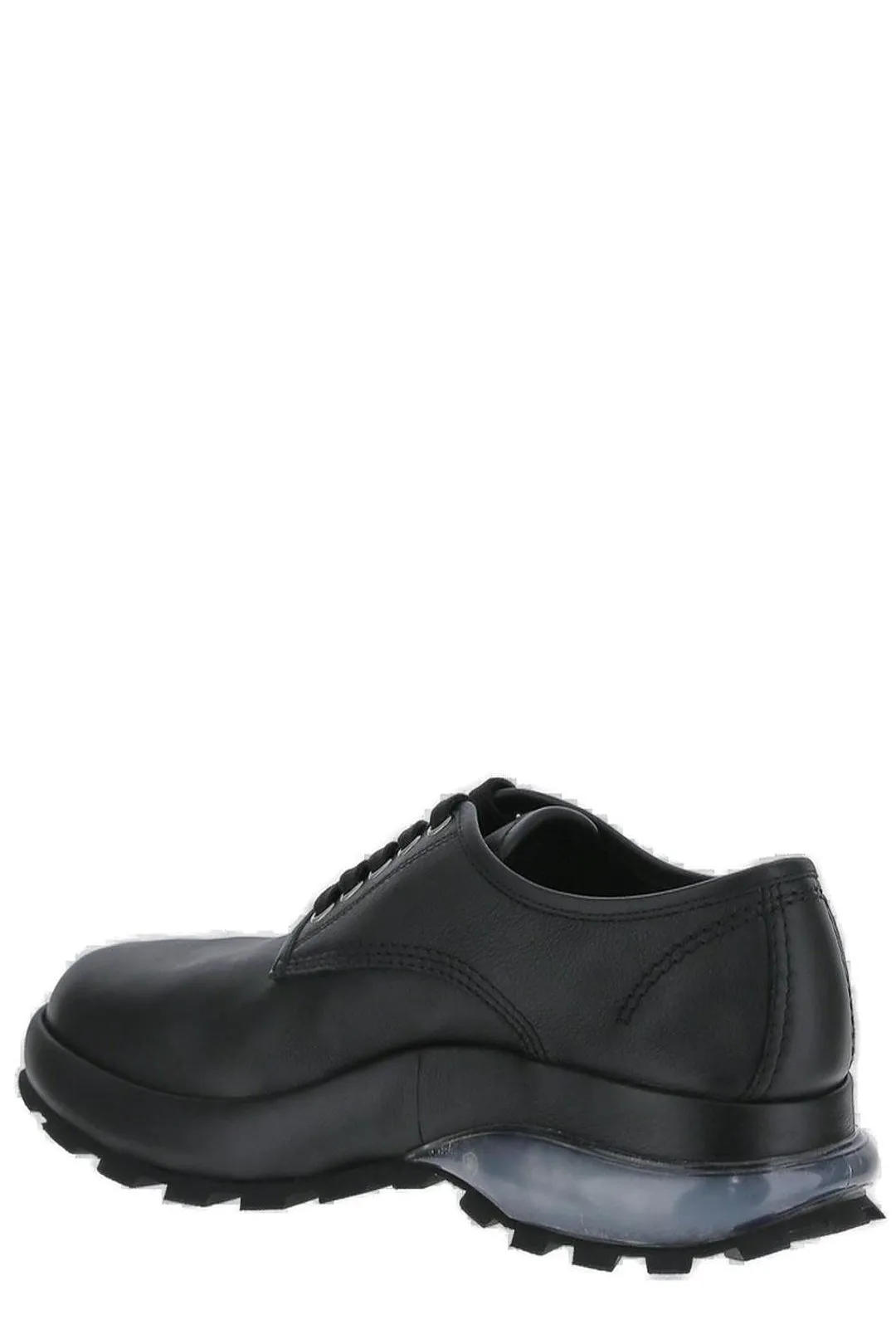 Jil Sander Logo Embossed Panelled Lace-Up Shoes