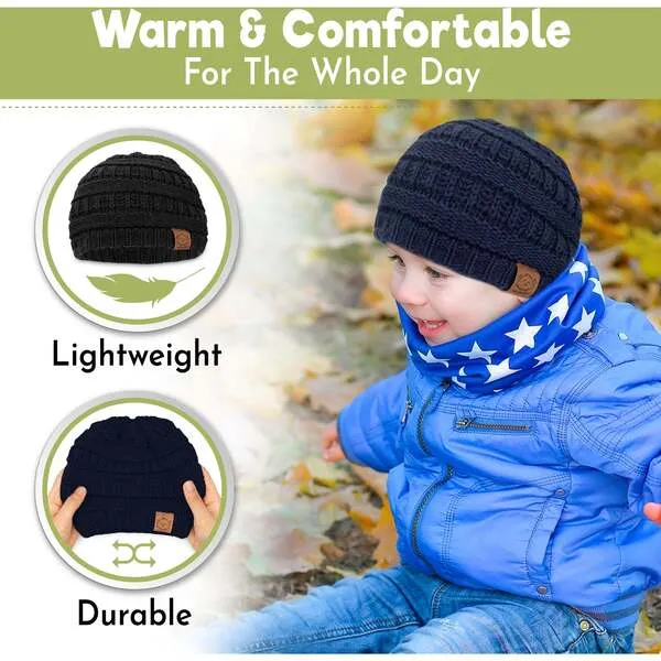 KeaBabies 3-Pack WARMZY Baby Beanies, Urban