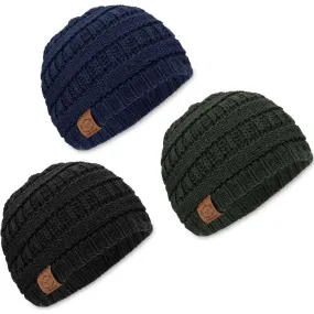 KeaBabies 3-Pack WARMZY Baby Beanies, Urban