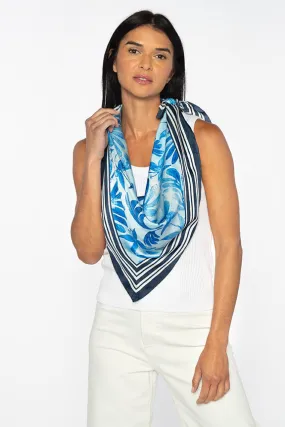 KINROSS CASHMERE - TROPICAL FLORAL SILK SCARF