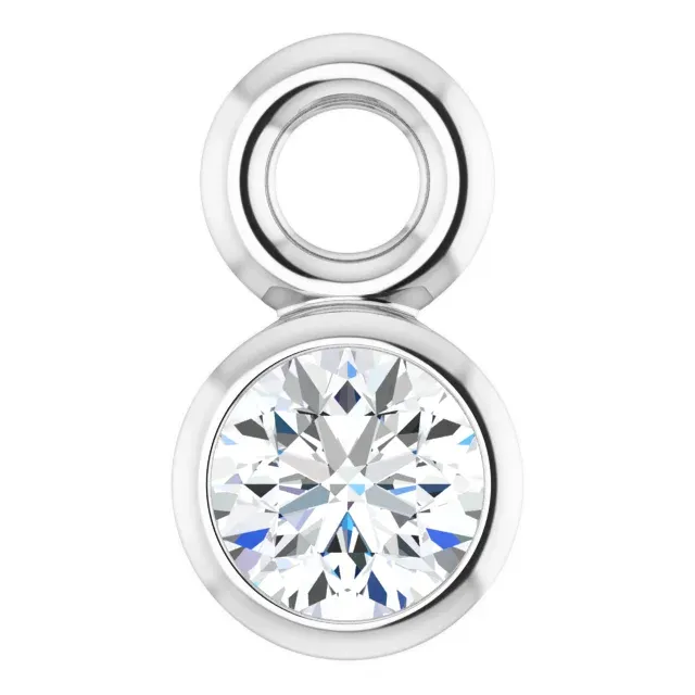 Lab-Grown Diamond Bezel Dangle