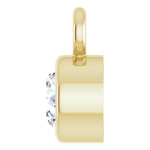 Lab-Grown Diamond Bezel Dangle