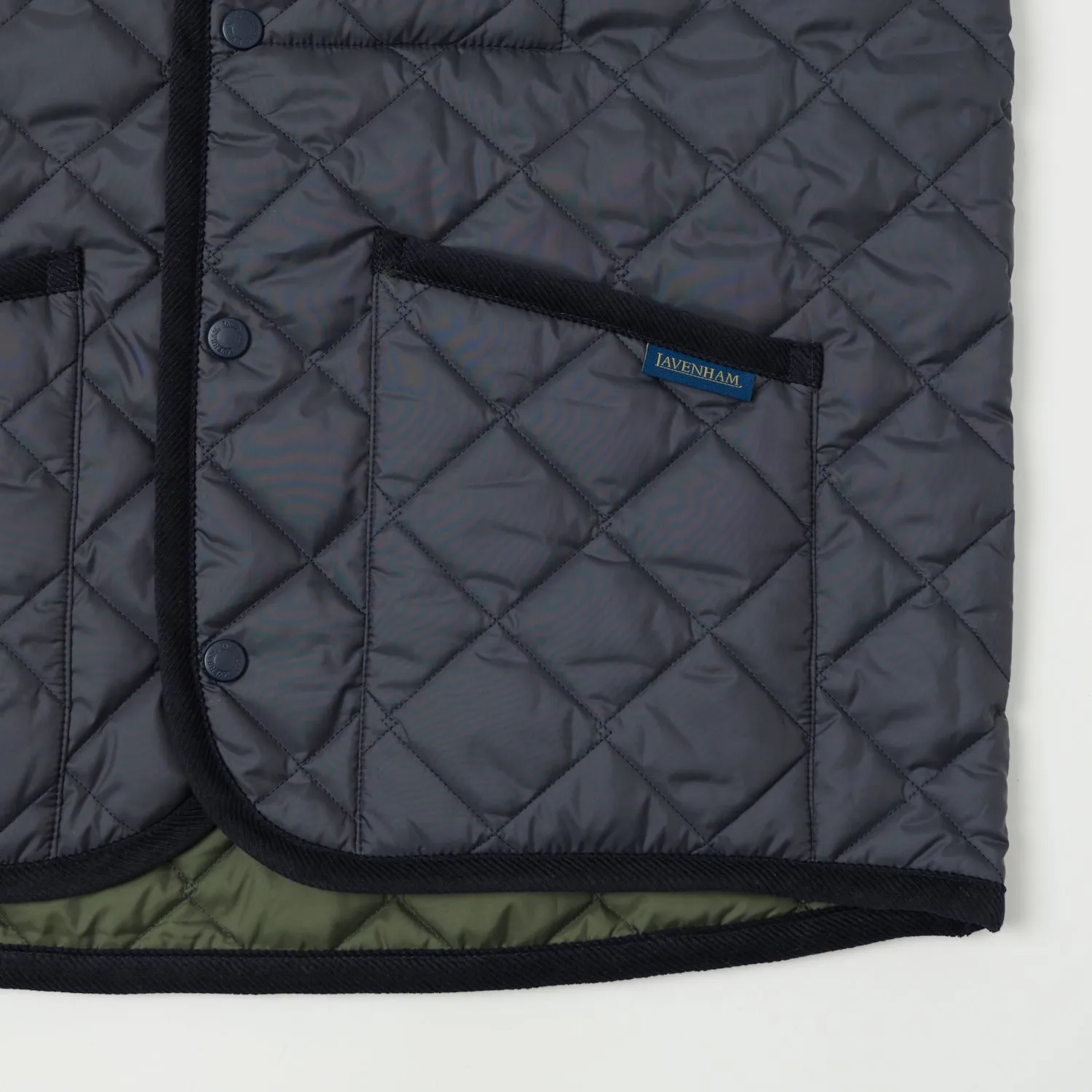 Lavenham Thornham Quilted Gilet - Suffolk Navy/Olive Green