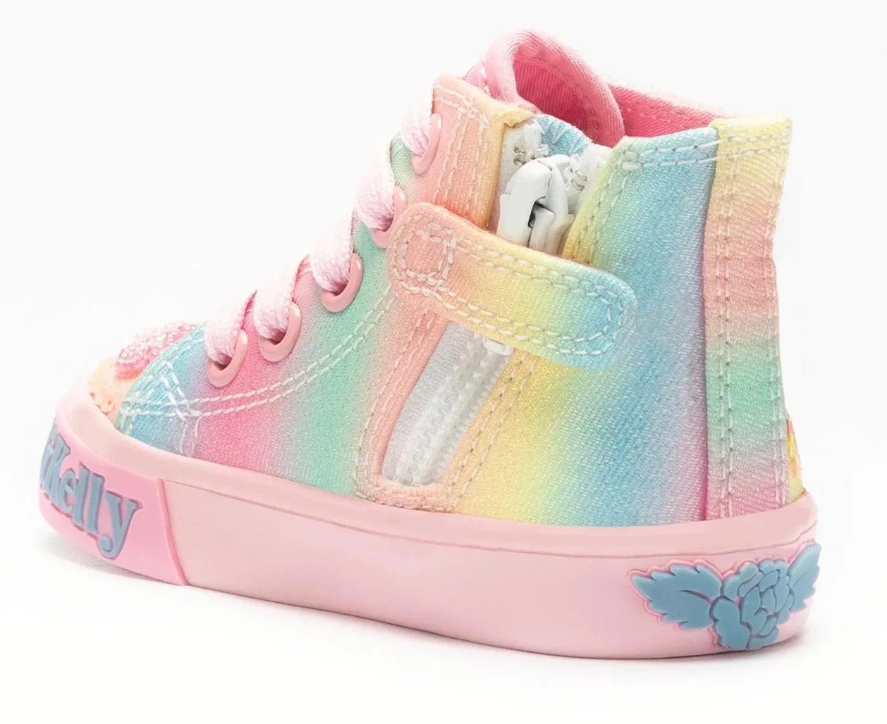 LELLI KELLY LK 3864 MYLA HEART RAINBOW MULTI BABY BOOTS HI-TOP