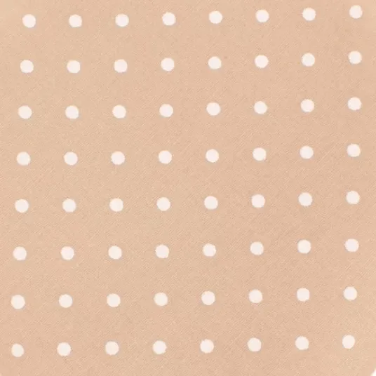 Light Brown with White Polka Dots Cotton Pocket Square