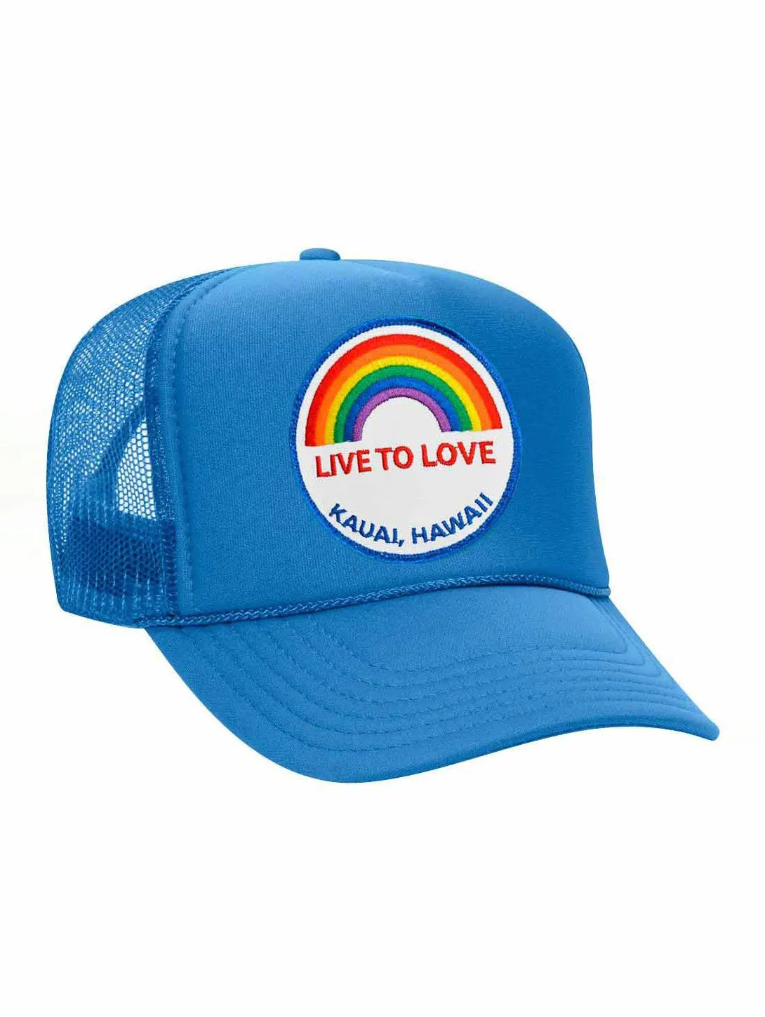 Live To Love Trucker Hat - Light Blue