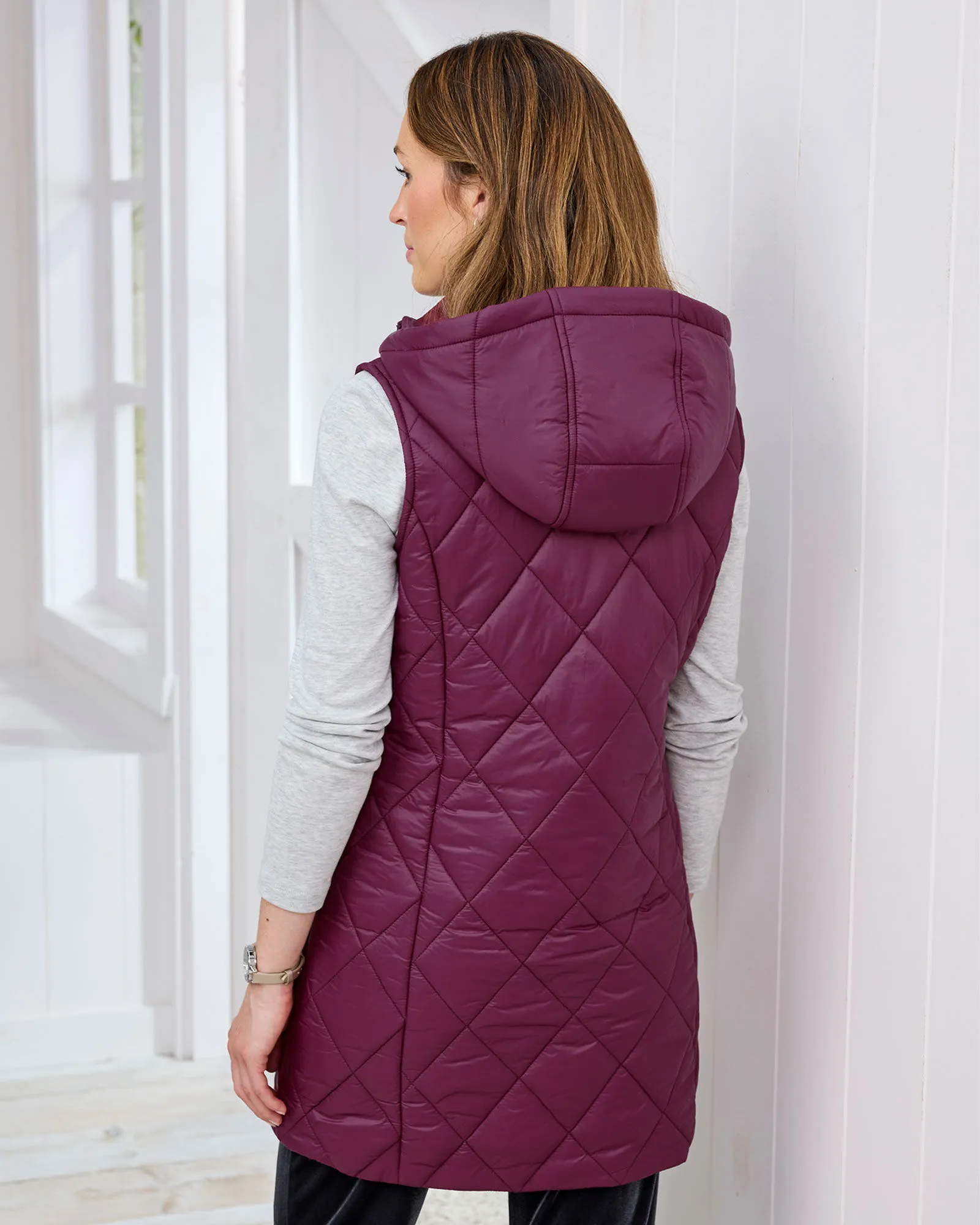 Longline Quilted Gilet 