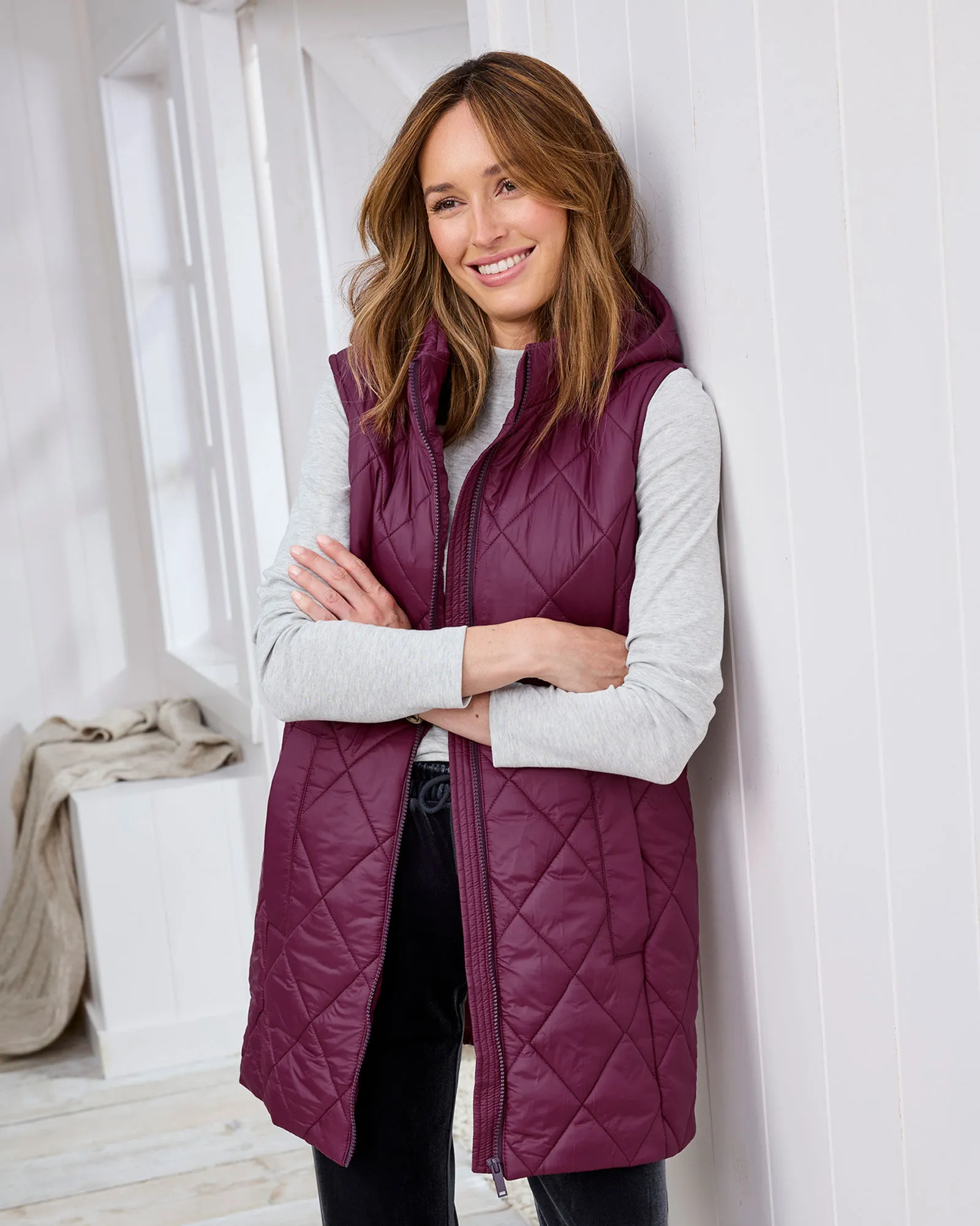 Longline Quilted Gilet 