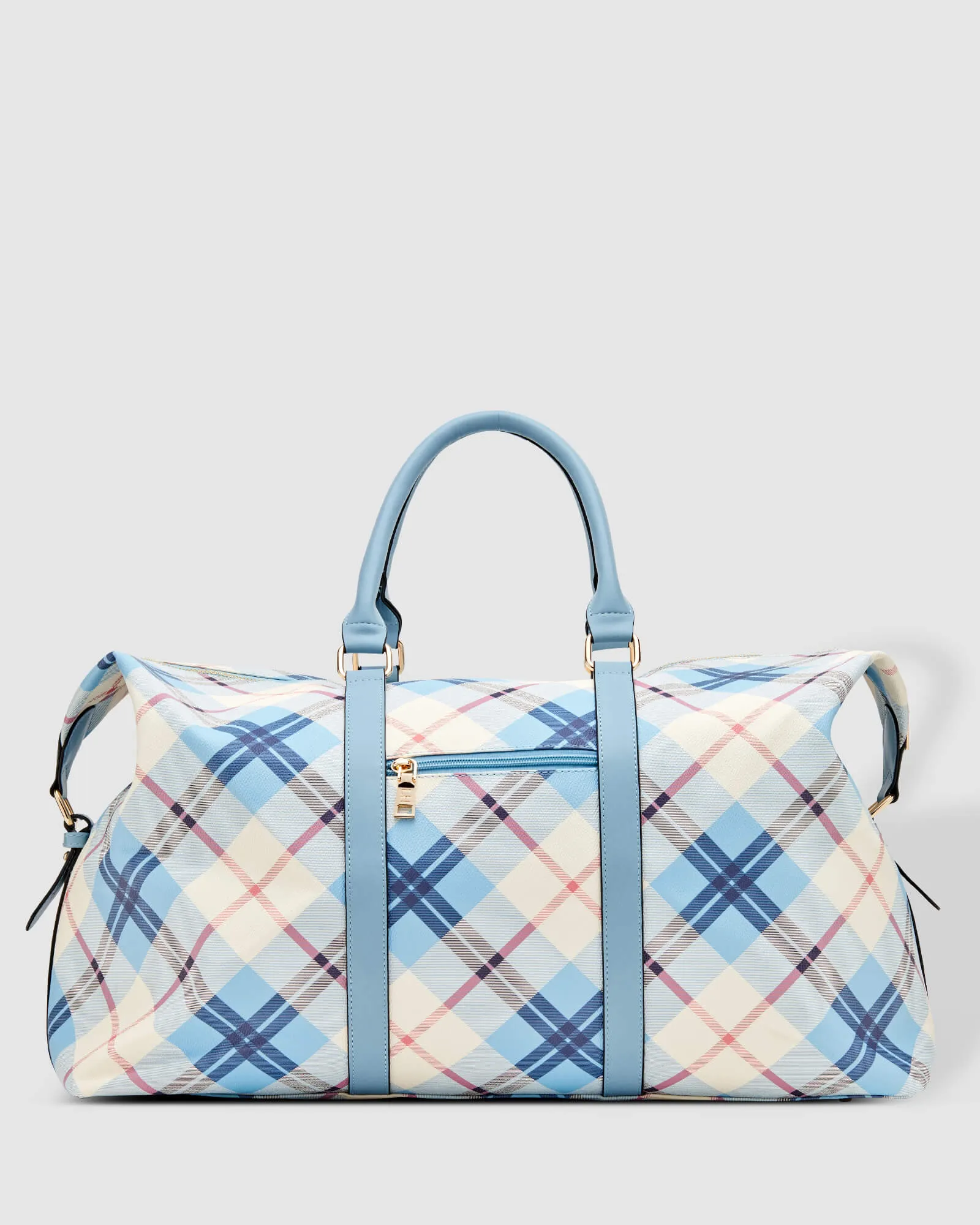 Louenhide Boston Travel Bag In Plaid Blue