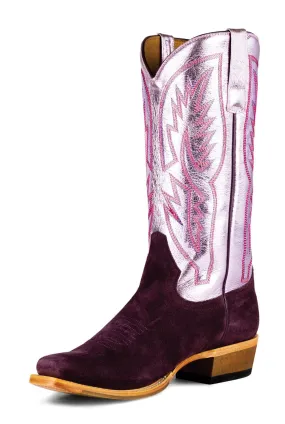 Macie Bean Womens Cosmic Cowgirl Pink Metallic Leather Cowboy Boots 10 M