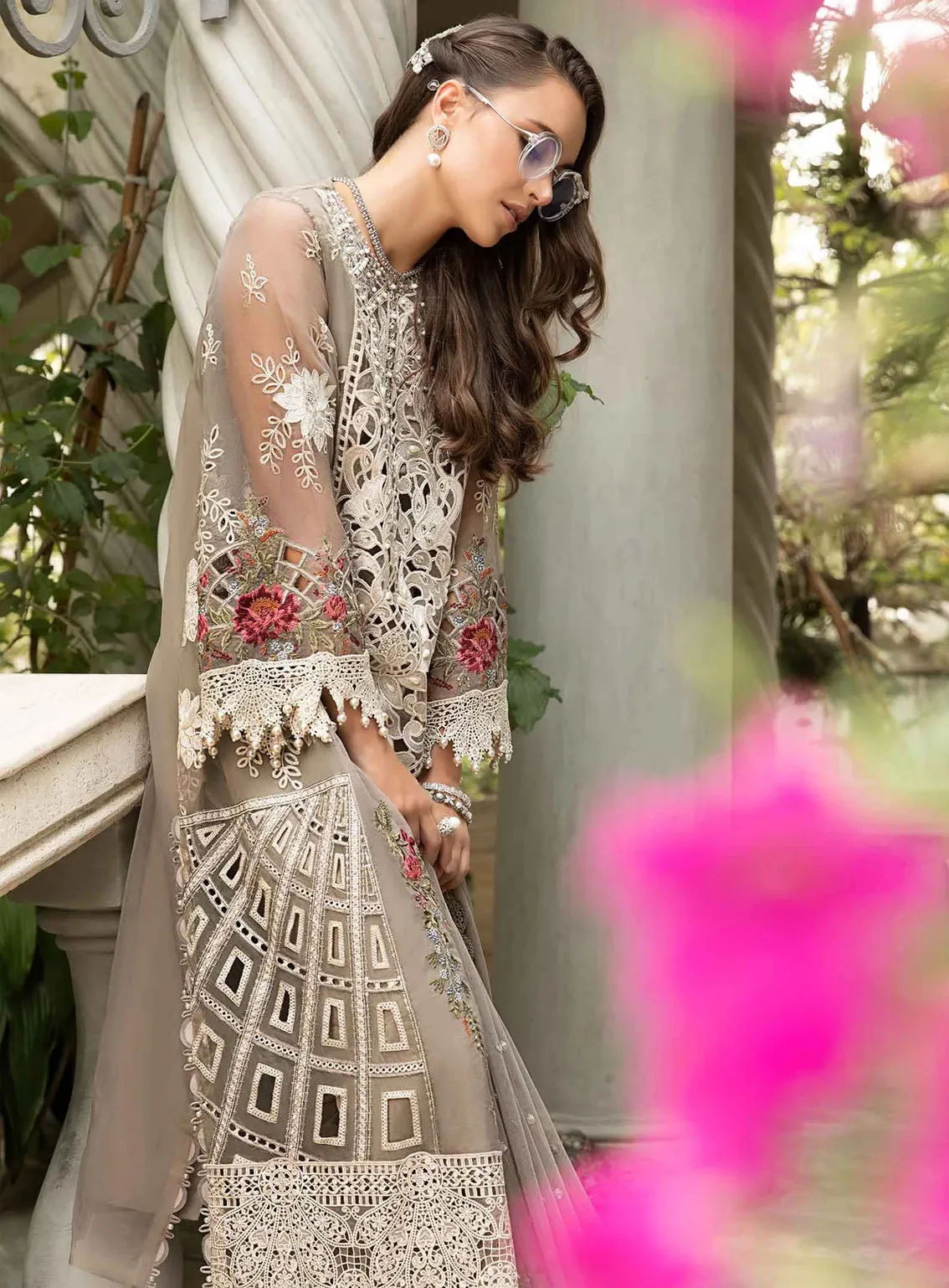 Maria B Luxury Embroidered Lawn Eid Edit-II 3 Piece Unstitched Suit MB24EE2 D-01