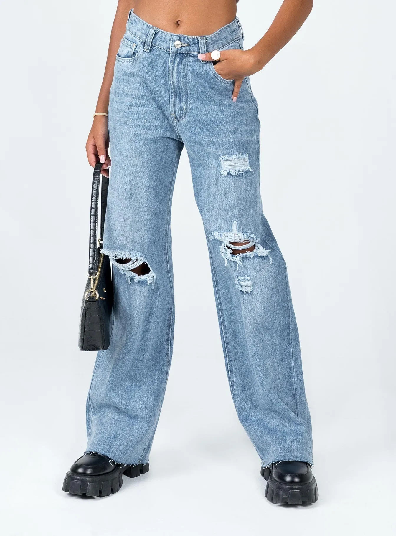 Meliana Wide Leg Denim Jeans