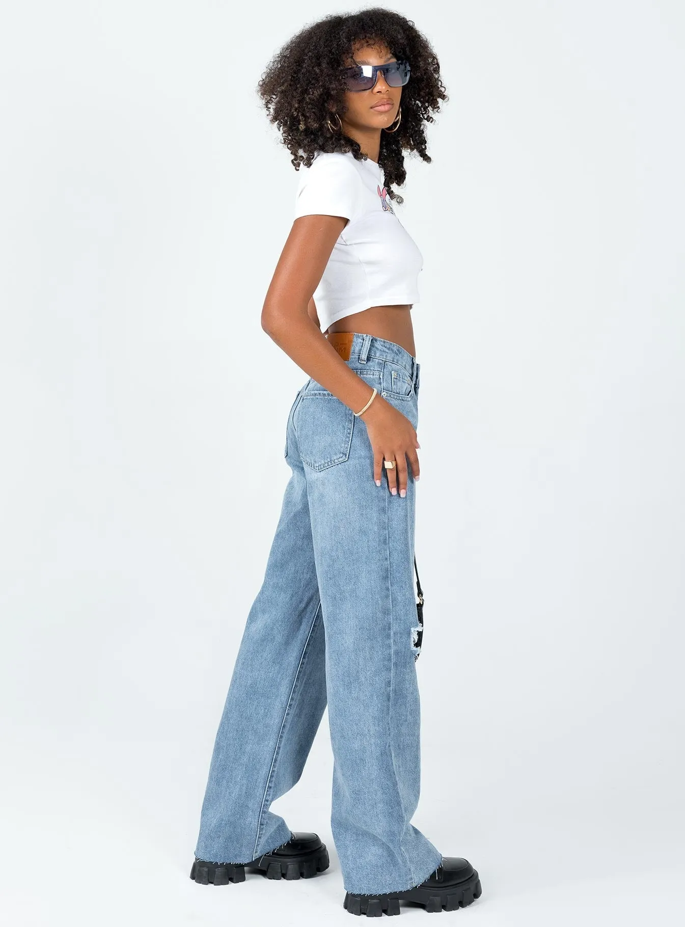 Meliana Wide Leg Denim Jeans