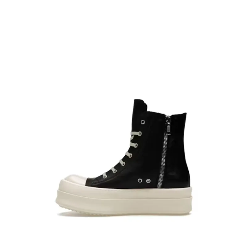 Men’s All-Season Canvas Shoes, Black Mid-Top 