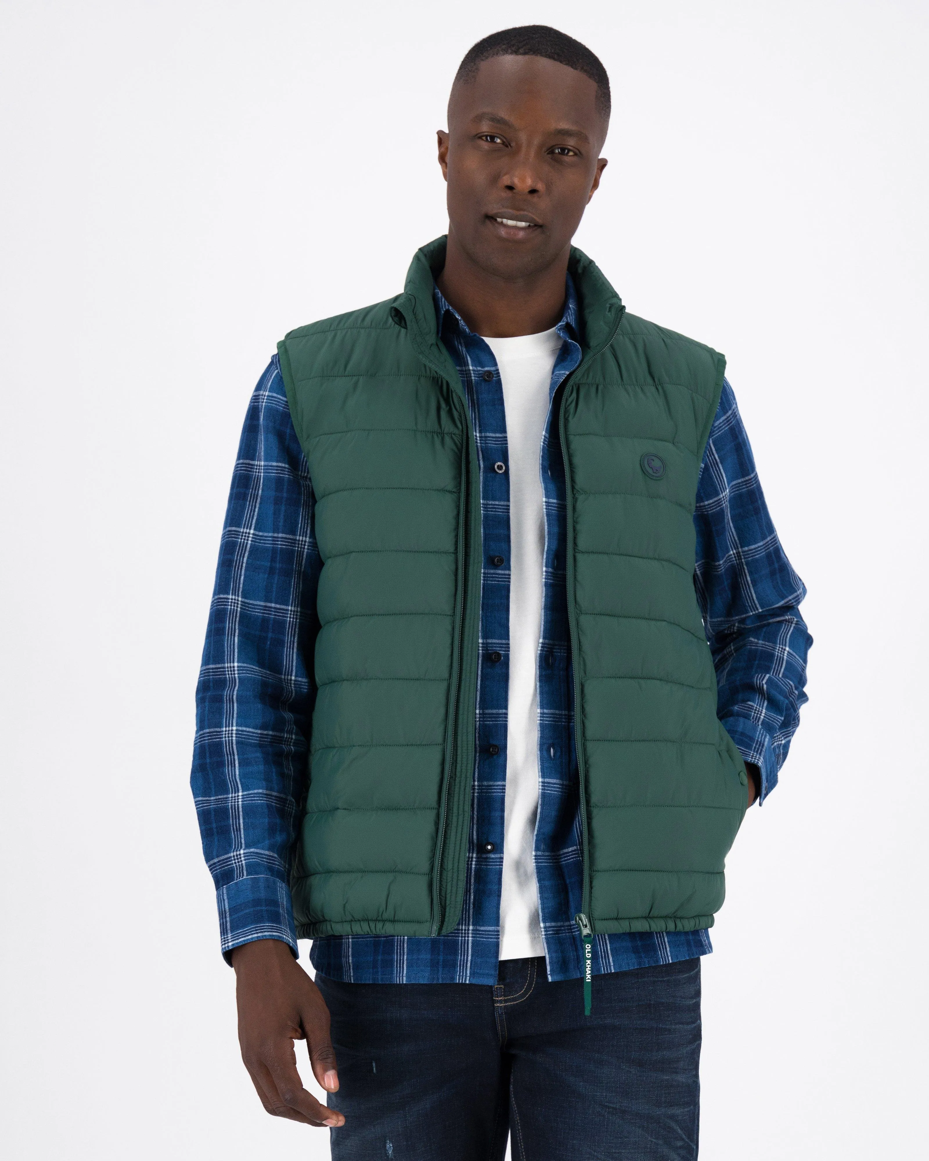 Men’s Caleb Rib Stop Quilted Gilet | Old Khaki