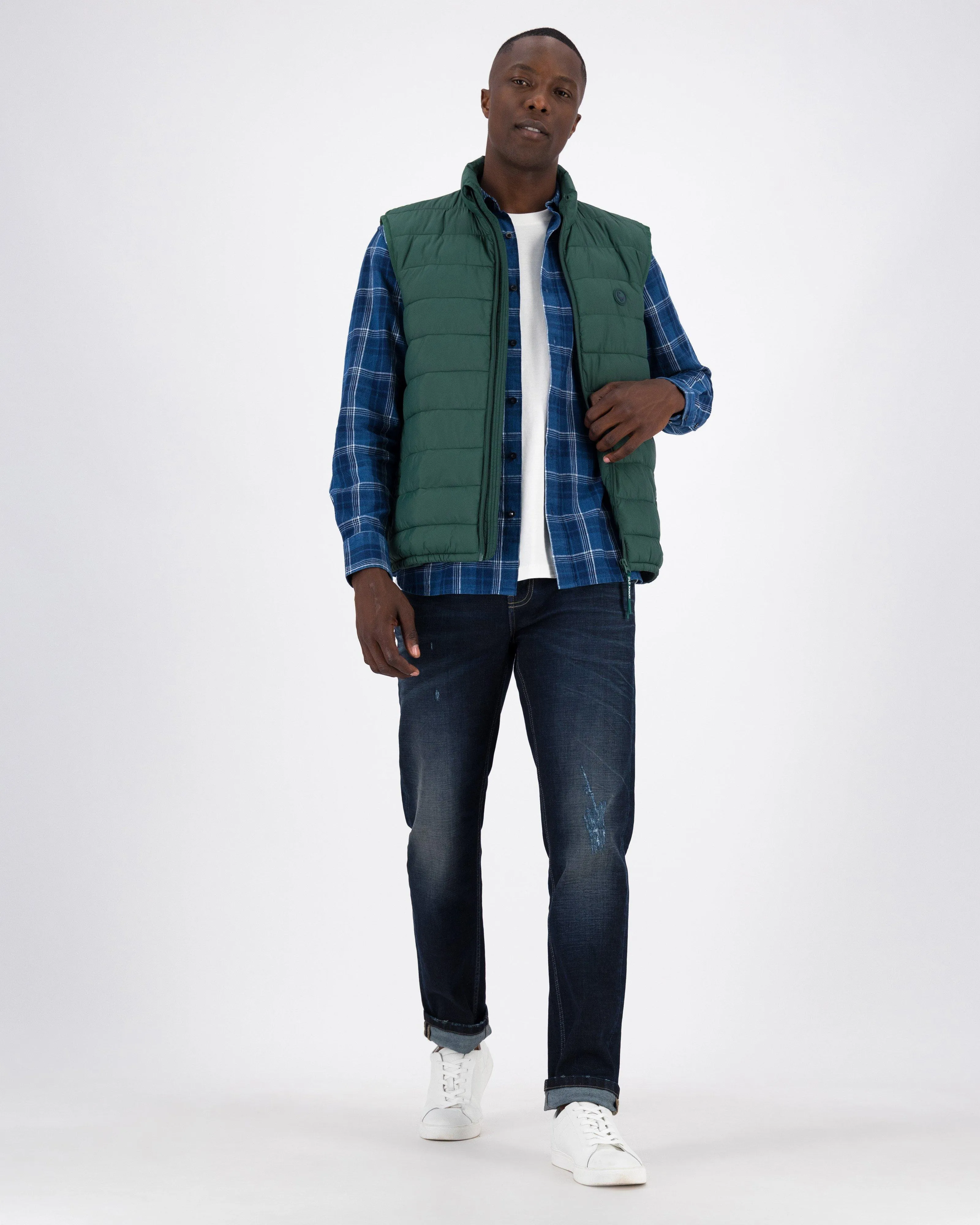 Men’s Caleb Rib Stop Quilted Gilet | Old Khaki