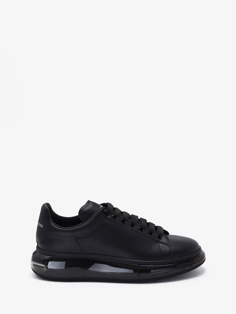 Men's Oversized Transparent Sole Sneaker in Black