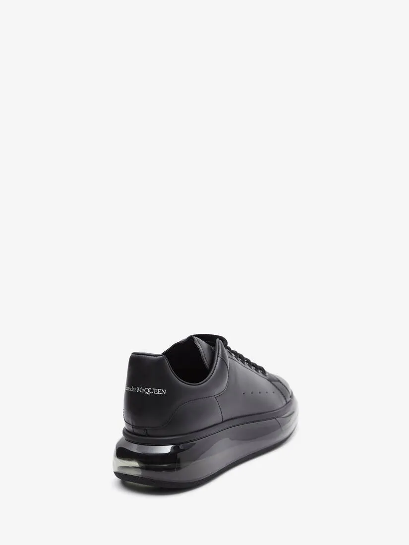 Men's Oversized Transparent Sole Sneaker in Black