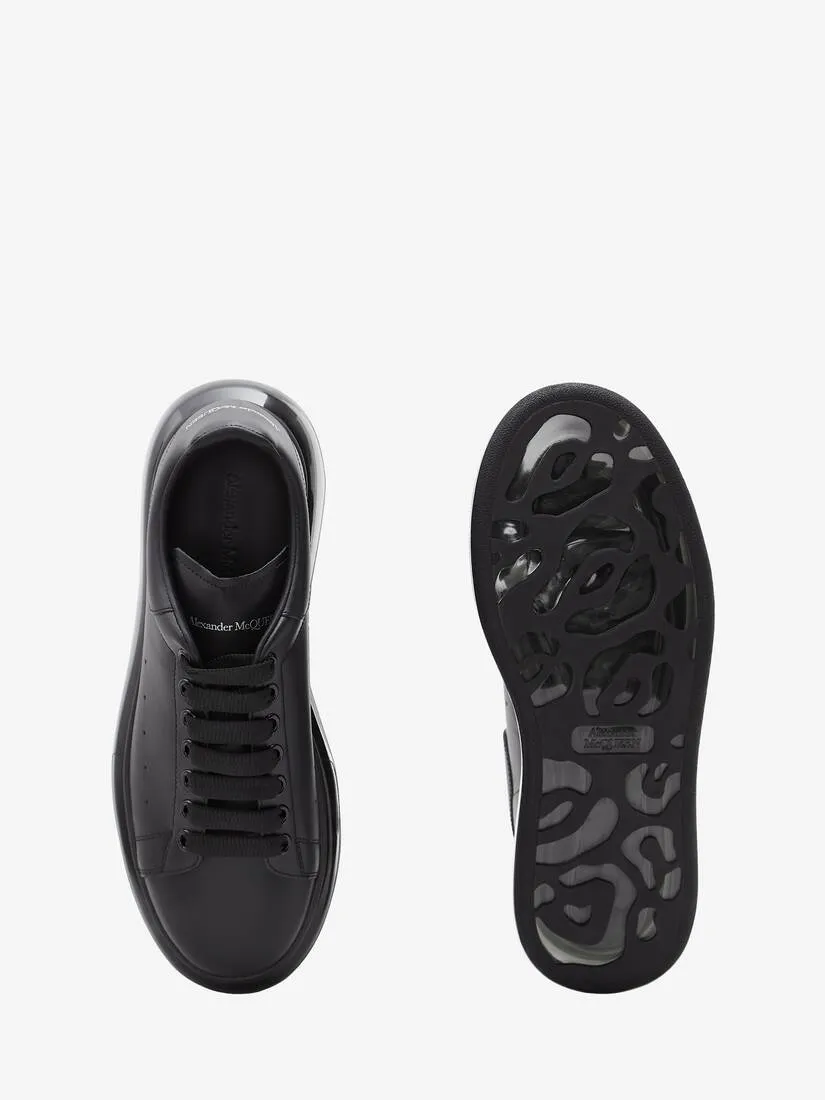 Men's Oversized Transparent Sole Sneaker in Black