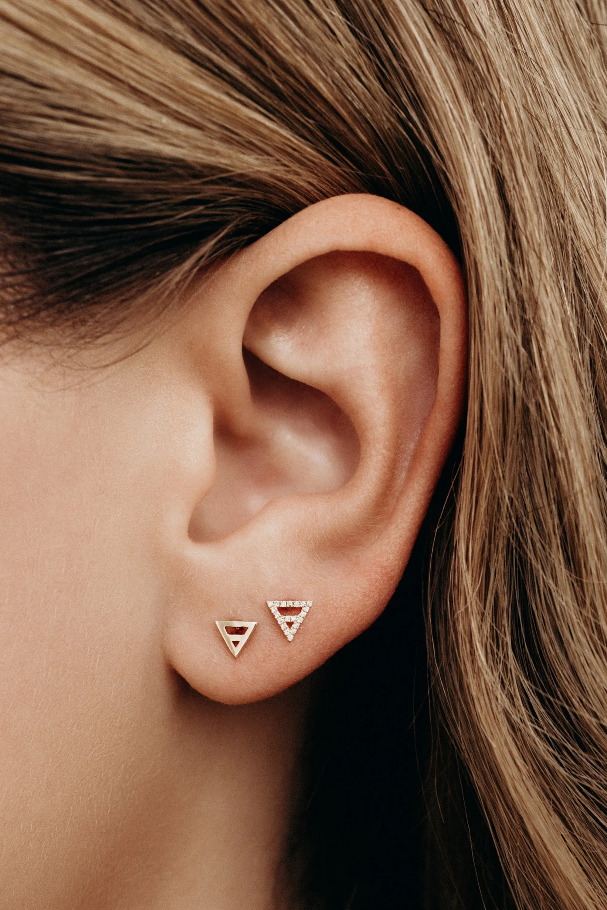 Mini Diamond Earth Element Earring