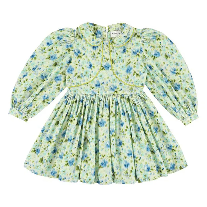 Morley Child Girl Temple Dress Mint Green Floral