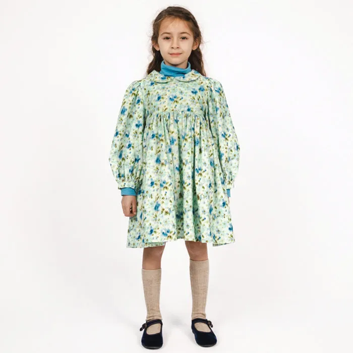 Morley Child Girl Temple Dress Mint Green Floral