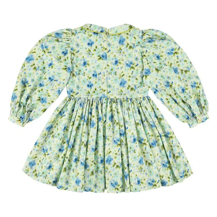 Morley Child Girl Temple Dress Mint Green Floral