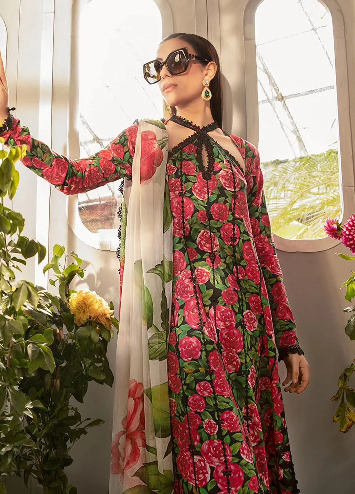 M.Prints By Maria B Embroidered Lawn Unstitched 3 Piece Suit - MB24MPL 6B