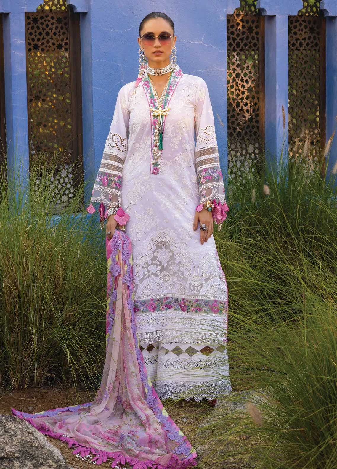 Neroli By Annus Abrar Luxury Embroidered Lawn 3 Piece Unstitched Suit AA24NLL-02 SOFI