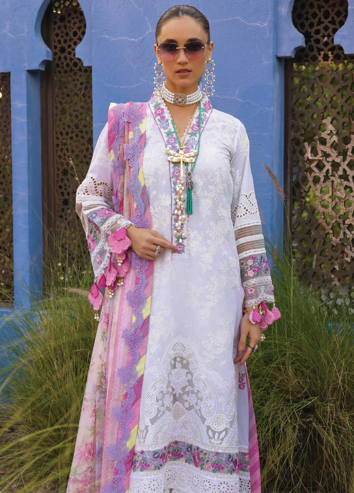 Neroli By Annus Abrar Luxury Embroidered Lawn 3 Piece Unstitched Suit AA24NLL-02 SOFI