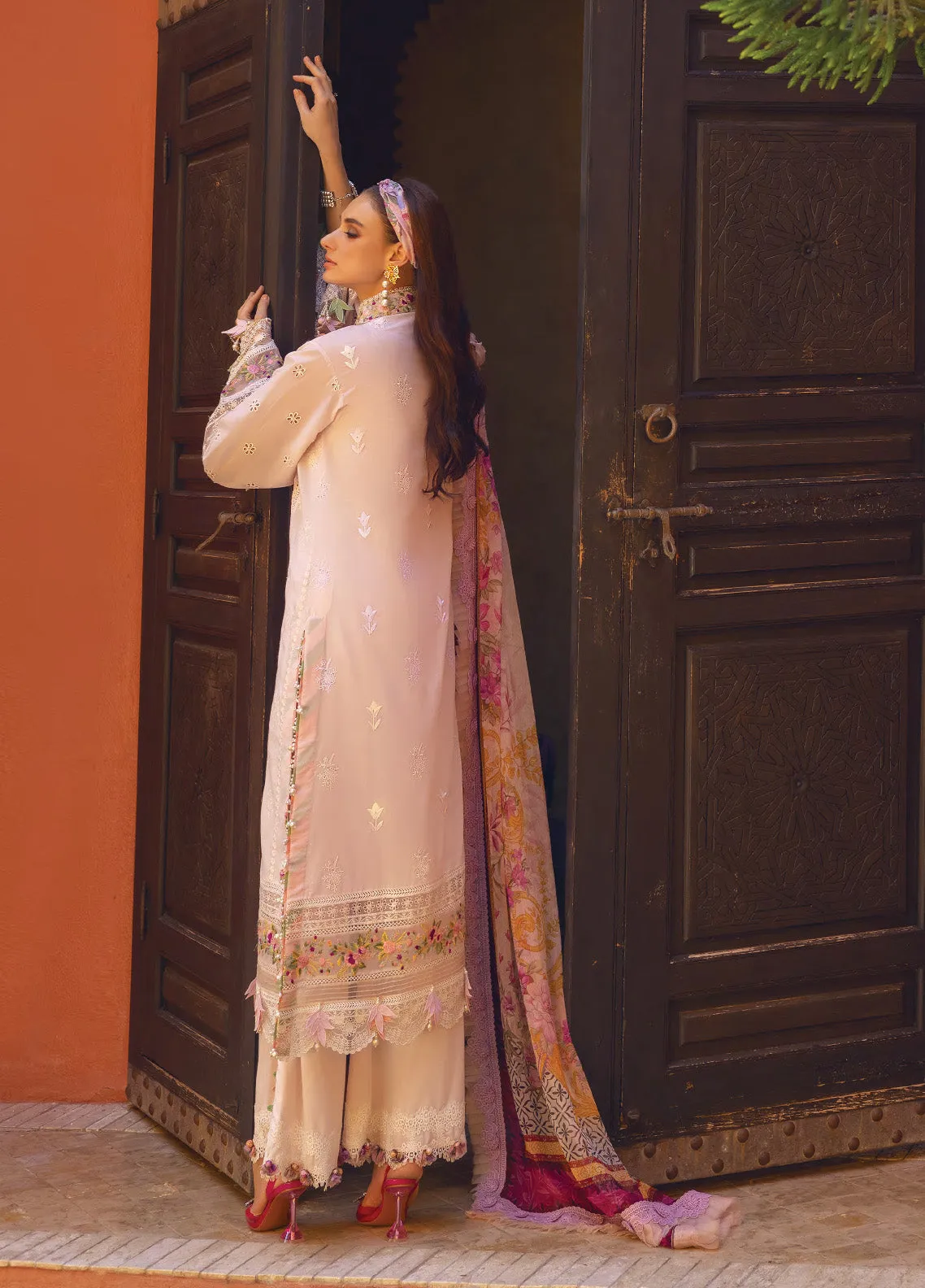 Neroli By Annus Abrar Luxury Embroidered Lawn 3 Piece Unstitched Suit AA24NLL-06 AMAL