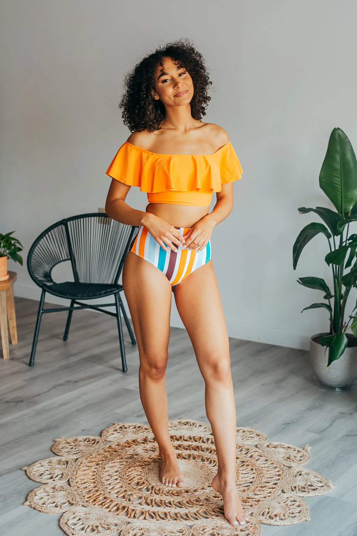 Orange You Glad Striped Bikini