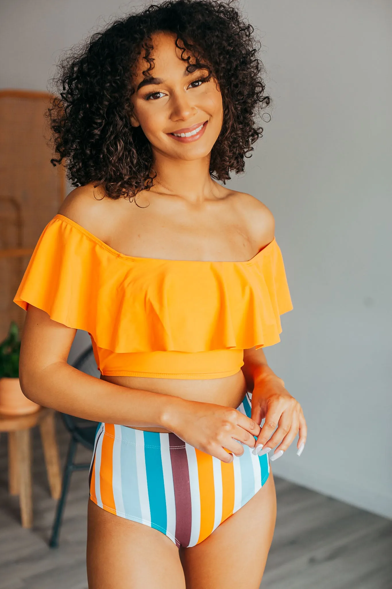 Orange You Glad Striped Bikini