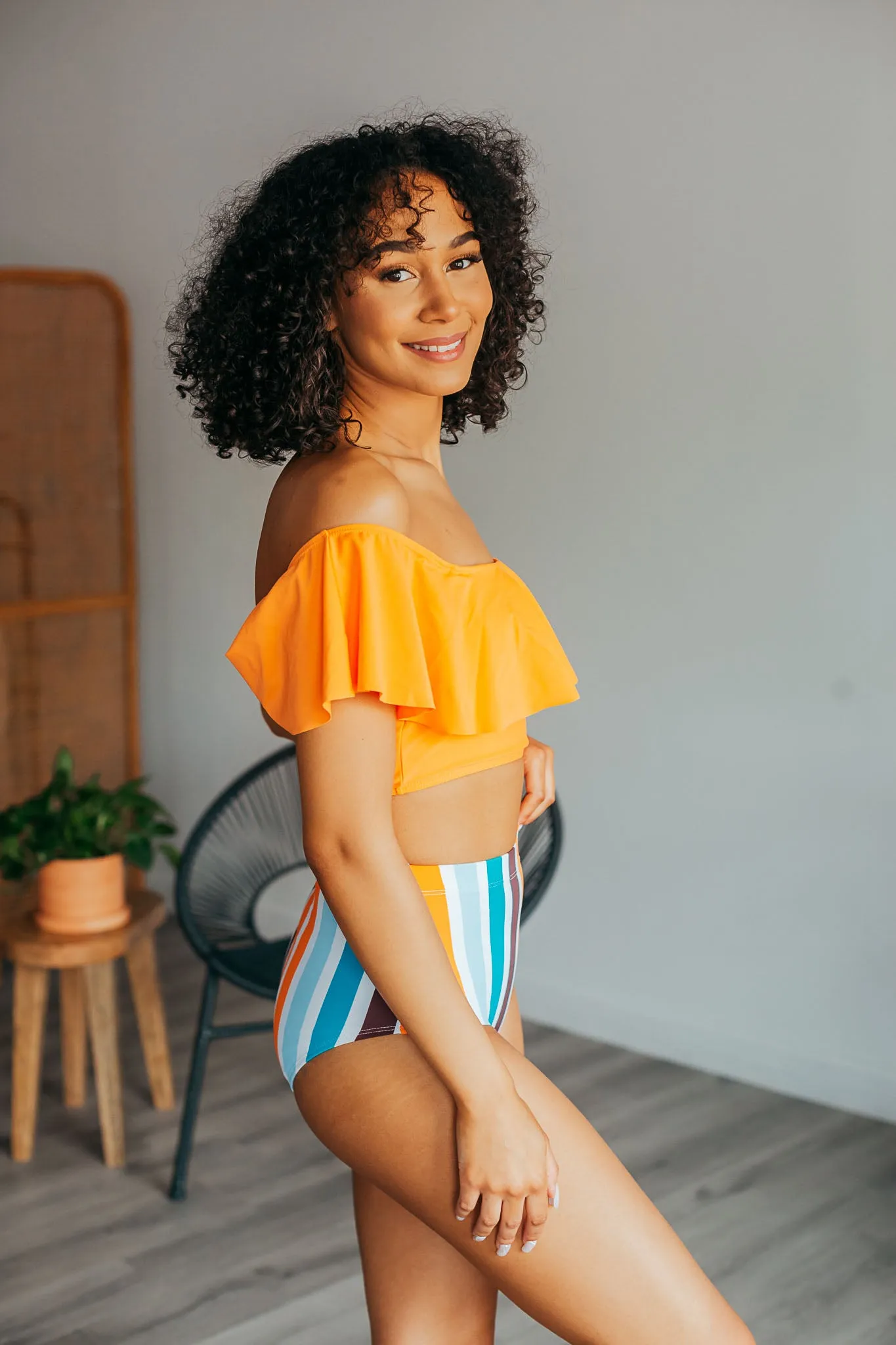 Orange You Glad Striped Bikini